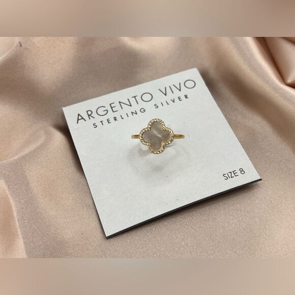 Argento Vivo Sterling Silver Lucky Alhambra Clover Ring